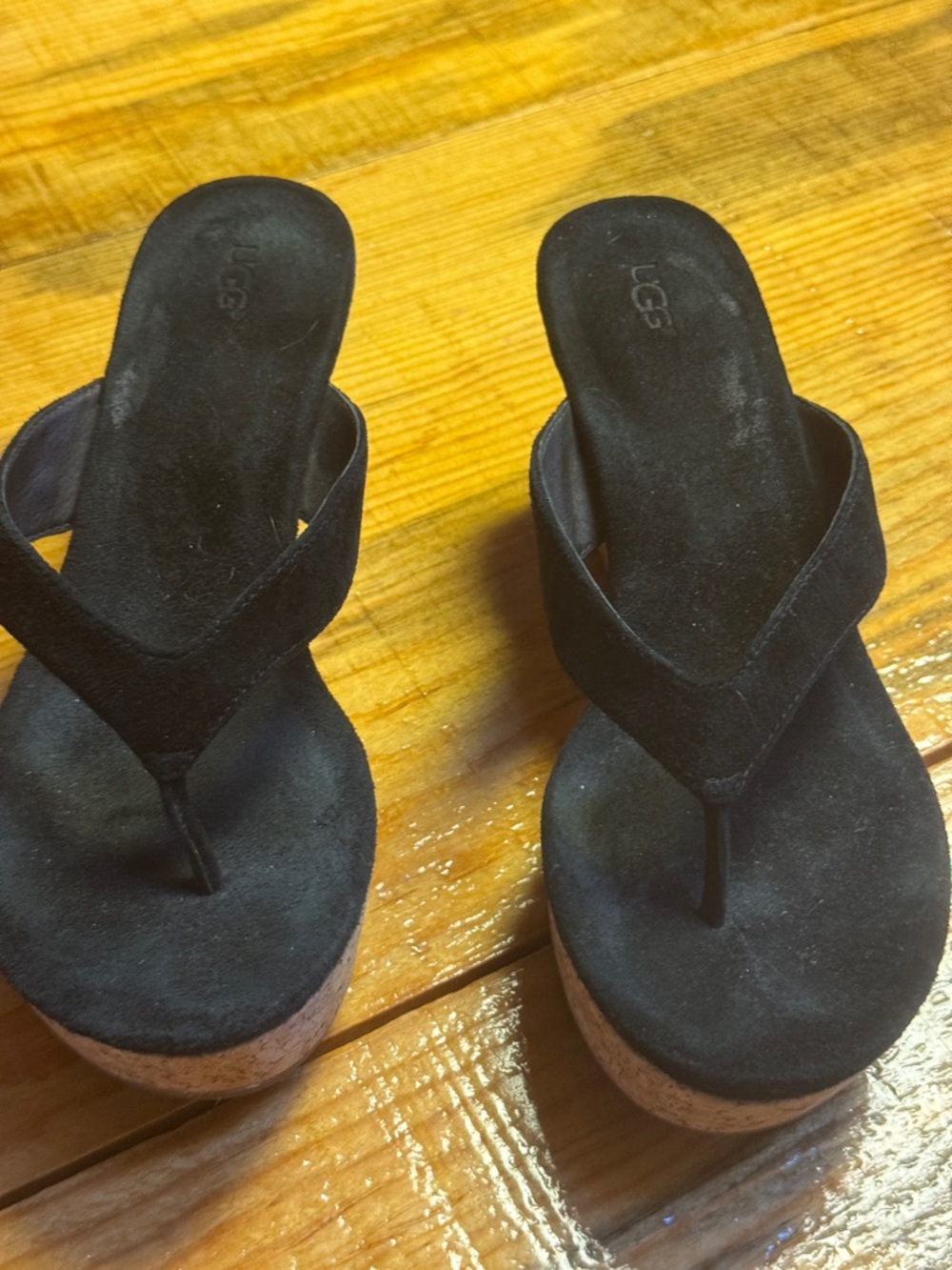 UGG Cork Wedge Sandals – Size 9 - Picture 4 of 7